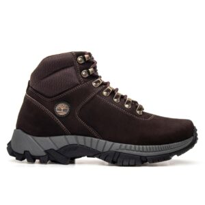 Bota Adventure Em Couro Blazer Café Nobuck